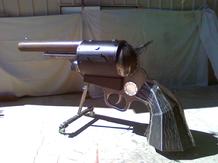 Raw steel Colt 45 cal. BBQ pistol.